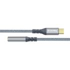 Перехідник USB-C to 3.5mm F 0.14m gray ColorWay (CW-AD-CJ)