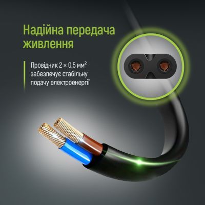 Кабель живлення C7 2m black ColorWay (CW-CBP085-BK)