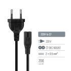 Кабель живлення C7 2m black ColorWay (CW-CBP085-BK)