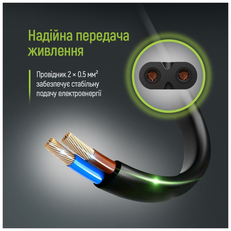 Кабель питания C7 3m black ColorWay (CW-CBP086-BK)