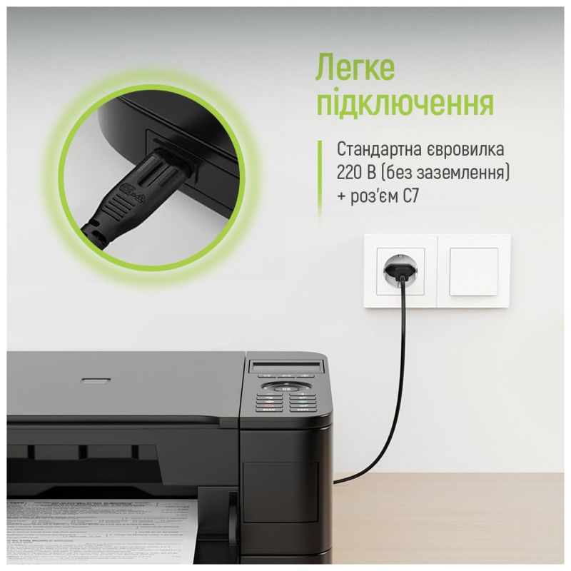 Кабель питания C7 3m black ColorWay (CW-CBP086-BK)