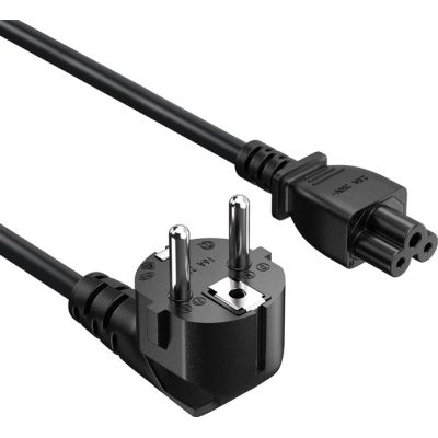 Кабель живлення C5 1.0m black ColorWay (CW-CBP084-BK)