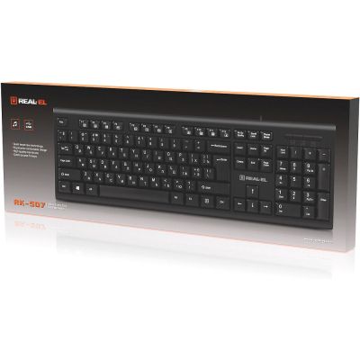 Клавиатура REAL-EL RK-507 USB Black (EL123100050)