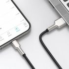 Дата кабель USB 2.0 AM to Lightning 2.0m 2.4A metal black Baseus (CALJK-B01)