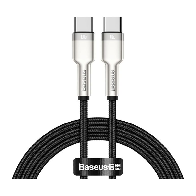 Дата кабель USB-C to USB-C 1.0m 100W metal black Baseus (CATJK-C01)