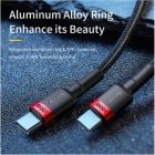 Дата кабель USB-C to USB-C 2.0m PD2.0 100W (20V/5A) red+black Baseus (CATKLF-AL91)