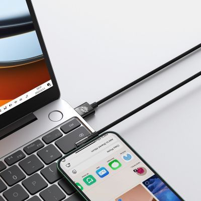 Дата кабель USB 2.0 AM to Lightning 1.0m 2.4A 90° corner black Baseus (CAVP000001)