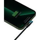 Дата кабель USB 2.0 AM to Lightning 2.0m 2.4A 90° corner black/blue Baseus (CAVP000121)