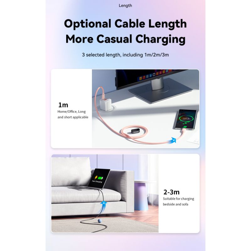 Дата кабель USB-C to USB-C 1.0m 100W black Essager (EXCTT1-WL01-P)