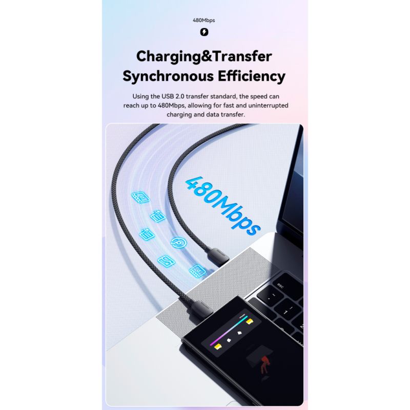 Дата кабель USB-C to USB-C 1.0m 100W pink Essager (EXCTT1-WL04-P)