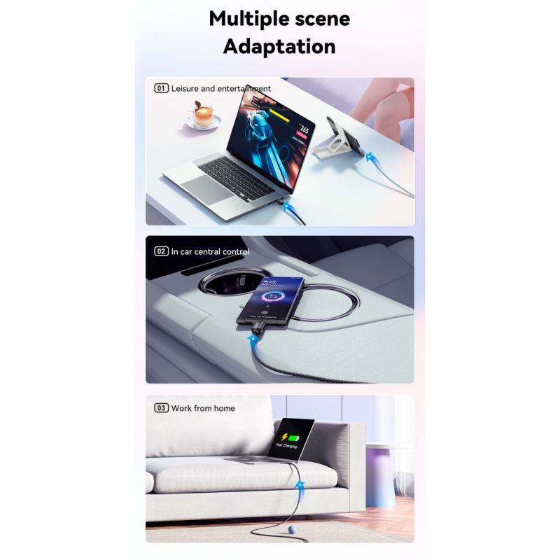 Дата кабель USB-C to USB-C 1.0m 100W pink Essager (EXCTT1-WL04-P)