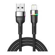Дата кабель USB 2.0 AM to Lightning 2.0m 2.4A LED black Essager (EXCL-XCDA01)