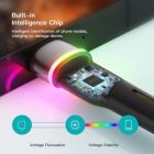 Дата кабель USB 2.0 AM to USB-C 0.5m 3A LED black Essager (EXCT-XCDB01)