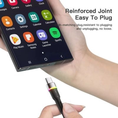 Дата кабель USB 2.0 AM to USB-C 0.5m 3A LED black Essager (EXCT-XCDB01)