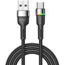 Дата кабель USB 2.0 AM to USB-C 0.5m 3A LED black Essager (EXCT-XCDB01)