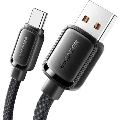 Дата кабель USB 2.0 AM to USB-C 1.0m 7A black Essager (EXCT-TD01-P)