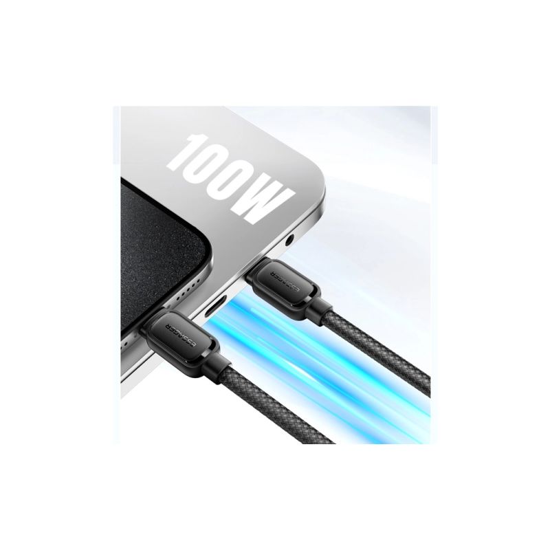 Дата кабель USB-C to USB-C 1.0m 100W black Essager (EXCTT1-TD01-P)