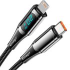 Дата кабель USB-C to Lightning 2.0m 20W Digital Display black Essager (EXCTL-YDA01)