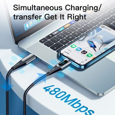 Дата кабель USB-C to Lightning 2.0m 20W Digital Display blue Essager (EXCTL-YDA03)