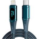 Дата кабель USB-C to Lightning 2.0m 20W Digital Display blue Essager (EXCTL-YDA03)