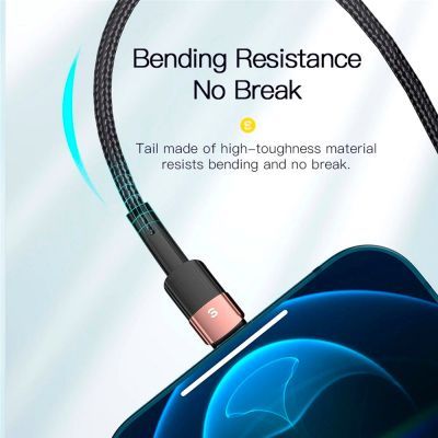 Дата кабель USB 2.0 AM to Lightning 2.0m 2.4A black Essager (EXCL-XCA01)