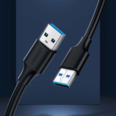Дата кабель USB 2.0 AM/AM 0.5m US102 black Ugreen (10308)