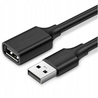 Дата кабель USB 2.0 AM/AF 1.5m US103 black Ugreen (10315)