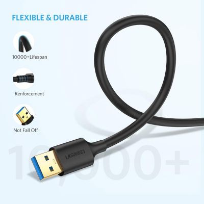 Дата кабель USB 3.0 AM/AM 0.5m US128 black Ugreen (10369)
