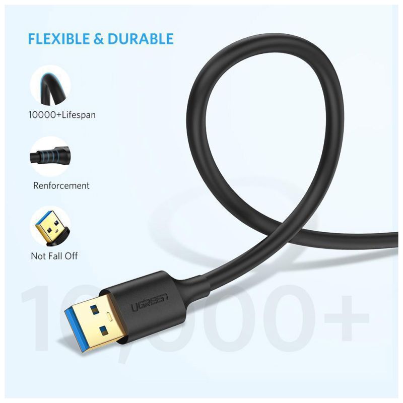 Дата кабель USB 3.0 AM/AM 0.5m US128 black Ugreen (10369)