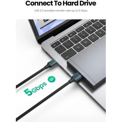 Дата кабель USB 3.0 AM/AM 2.0m US128 black Ugreen (10371)