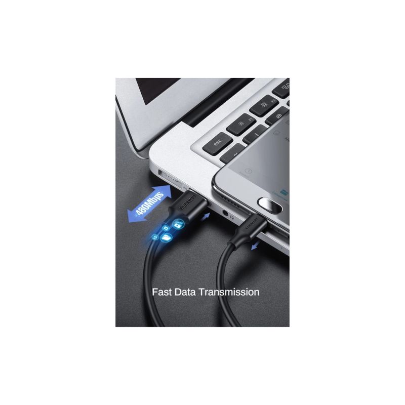 Дата кабель USB 2.0 AM to Micro 5P 0.5m 2A US289 black Ugreen (60135)