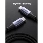 Дата кабель USB-C to USB-C 1.0m 240W US535 space gray Ugreen (15311)