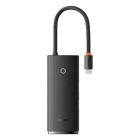 Концентратор Baseus USB-C 6-in-1 HDMI + 2xUSB 3.0 + USB-C + SD/TF black (WKQX050001)