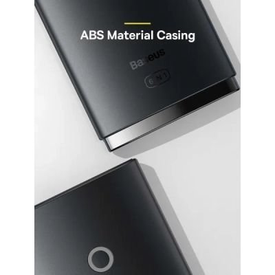 Концентратор Baseus USB-C 6-in-1 HDMI + 2xUSB 3.0 + USB-C + SD/TF black (WKQX050001)