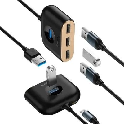 Концентратор Baseus USB 3.0 to 1xUSB 3.0 + 3xUSB 2.0 1.0m (CAHUB-AY01)