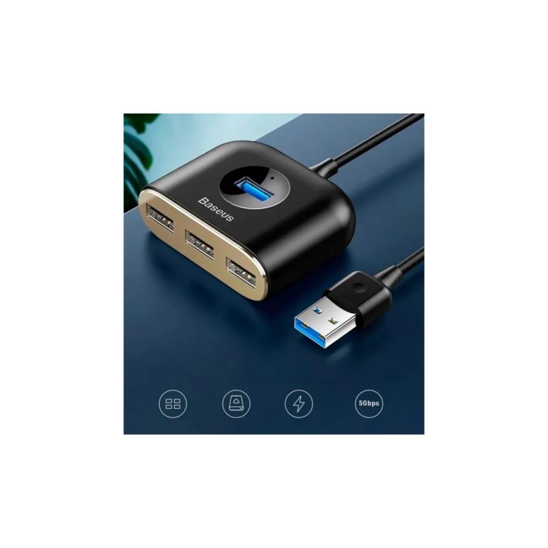 Концентратор Baseus USB 3.0 to 1xUSB 3.0 + 3xUSB 2.0 1.0m (CAHUB-AY01)