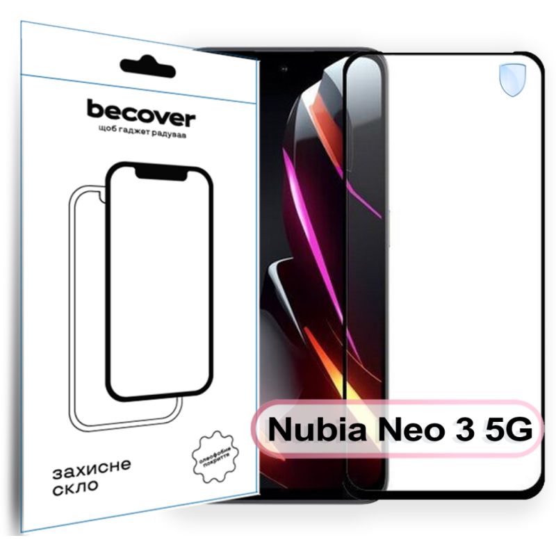 Стекло защитное BeCover Nubia Neo 3 5G Black (713883)
