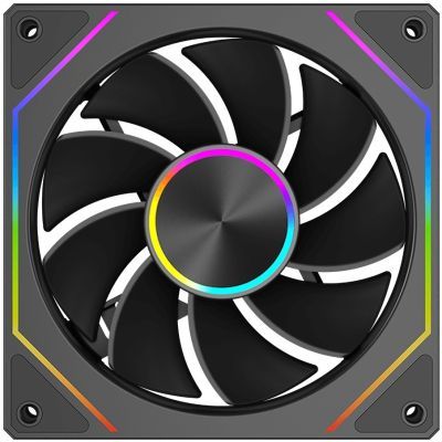 Кулер для корпуса PcCooler Вентилятор реверсний PCCOOLER (FG120R ARGB BK) чорний для корпусу 1 (FG120R ARGB BK)