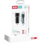 Зарядний пристрій XO 1xUSB + cable USB to USB-C TZ09 black (6920680873500)