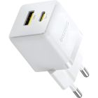 Зарядное устройство Baseus 1xUSB-C 20W + 1xUSB white + cable USB-C to USB-C 60W 1.0m (P10111608213-01)