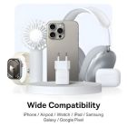 Зарядний пристрій Baseus 1xUSB-C 20W + 1xUSB white + cable USB-C to USB-C 60W 1.0m (P10111608213-01)