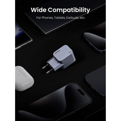 Зарядний пристрій Ugreen USB-C PD30W GaN X703 gray (35006)