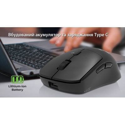 Мышка REAL-EL RM-355W Wireless Black (EL123200054)