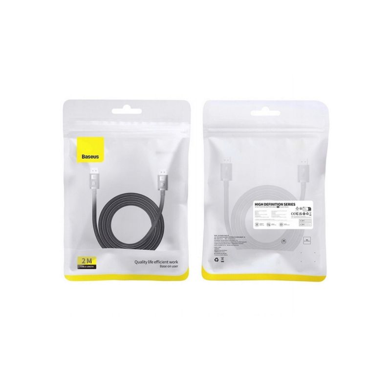 Кабель мультимедийный DisplayPort M to DisplayPort M 2.0m 8K Baseus (B00633706111-02)