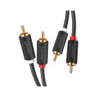 Кабель мультимедийный 2xRCA M to 2xRCA M 2.0m AV104 black Ugreen (10518)