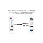 Кабель мультимедийный 3.5mm M to 2xRCA M 1.0m AV116 black Ugreen (10749)