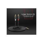 Кабель мультимедийный 3.5mm M to 2xRCA M 2.0m AV116 black Ugreen (10584)