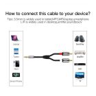 Кабель мультимедийный 3.5mm M to 2xRCA M 5.0m AV116 black Ugreen (10591)