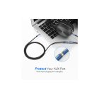 Кабель мультимедійний 3.5mm M to 3.5mm F 2.0m AV118 blue Ugreen (40675)