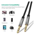 Кабель мультимедийный 3.5mm M to 3.5mm M 0.5m AV119 black Ugreen (10732)